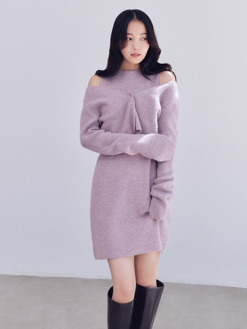 SNIDEL「ラクーン畦ショートカーディガン」|カーディガン|