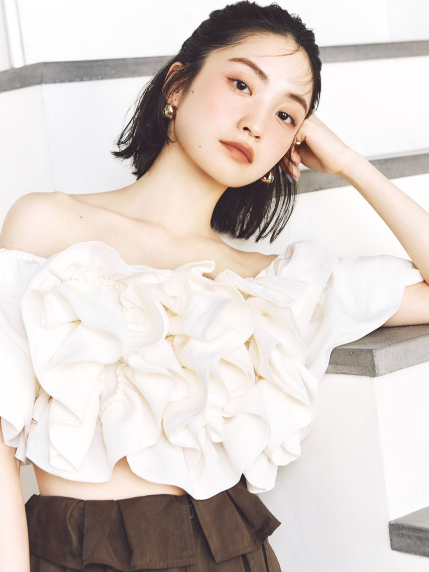 SNIDEL「オフショルボリュームフリルブラウス」|シャツ・ブラウス|IVR