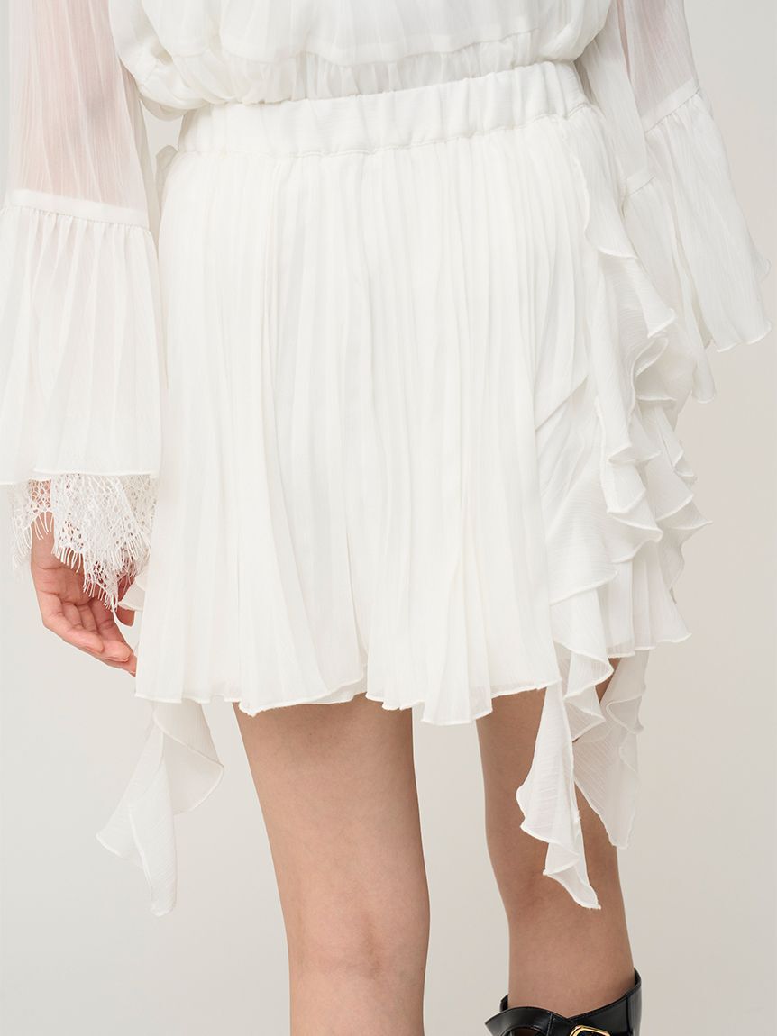 SNIDEL「レーストリムシフォンセットアップ」|ワンピース|