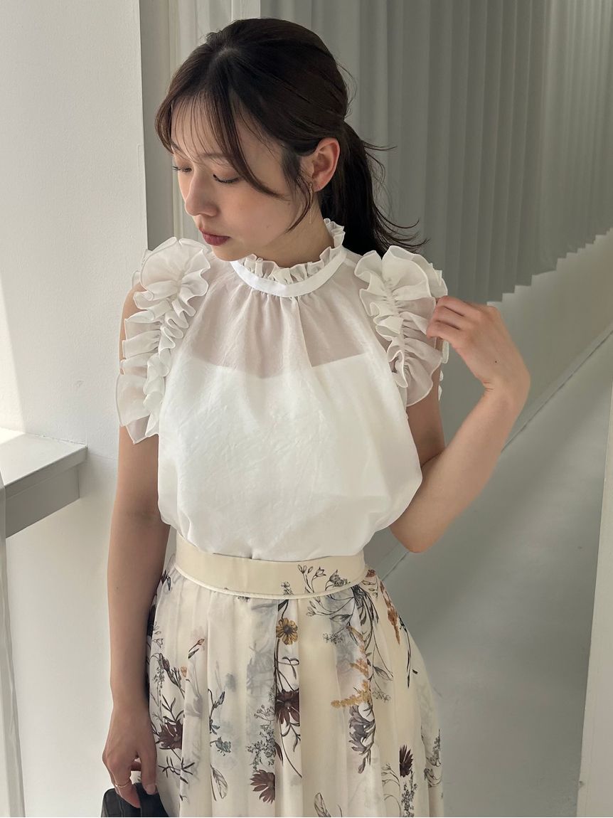 FRAY I.D「2wayギャザーフリルブラウス」|シャツ・ブラウス|