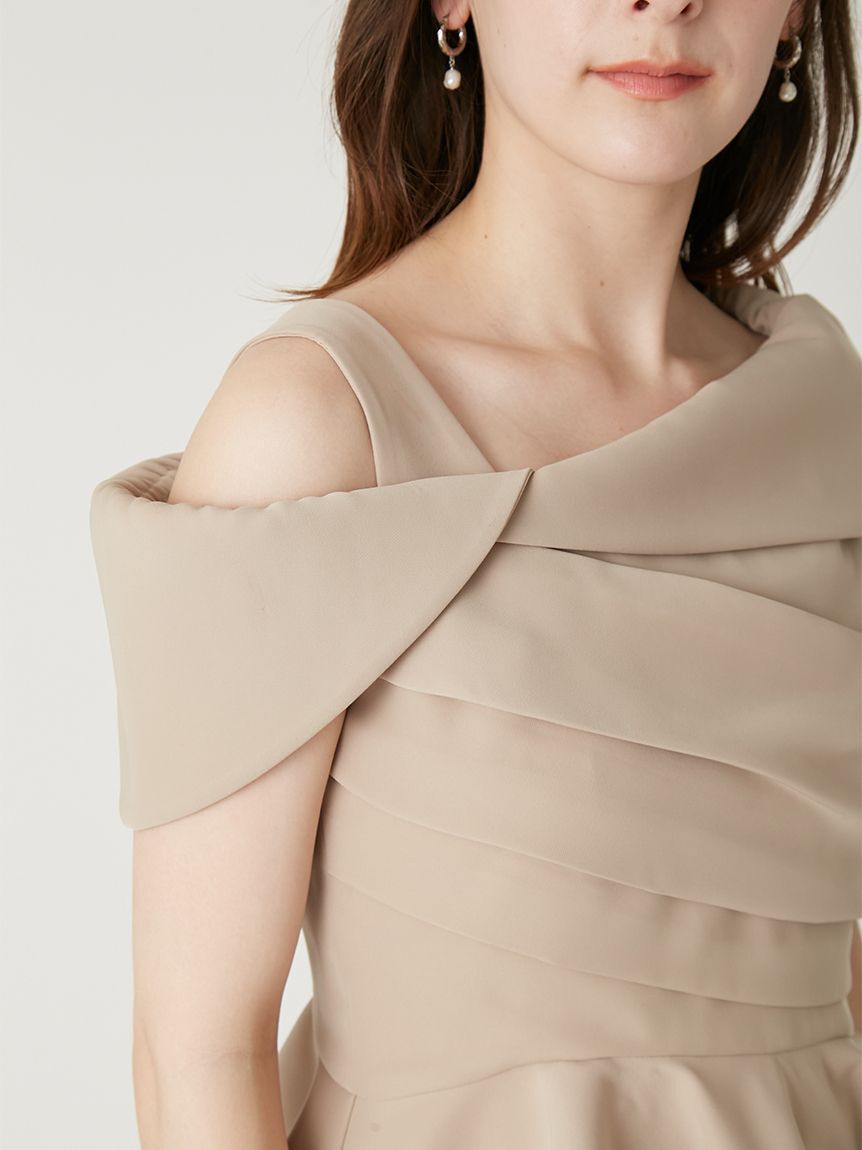 FRAY I.D「オフショルカラーアシメペプラムトップス」|Tシャツ・カットソー|