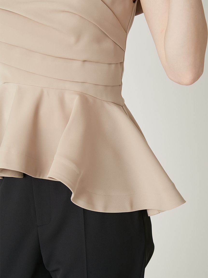 FRAY I.D「オフショルカラーアシメペプラムトップス」|Tシャツ・カットソー|