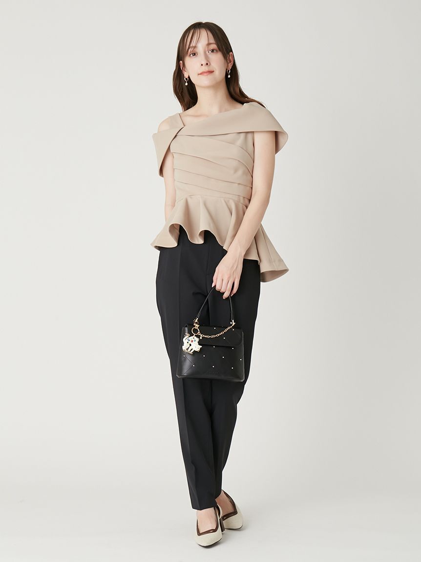 FRAY I.D「オフショルカラーアシメペプラムトップス」|Tシャツ・カットソー|