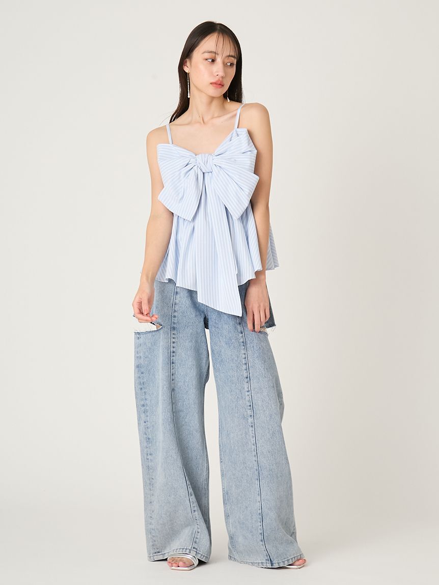 FRAY I.D「リボンペプラムキャミトップス」|キャミソール|