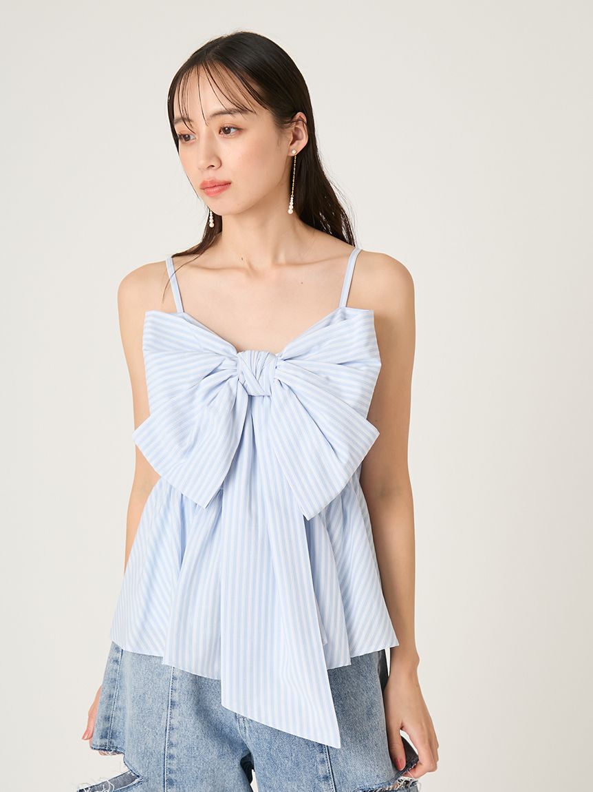 FRAY I.D「リボンペプラムキャミトップス」|キャミソール|