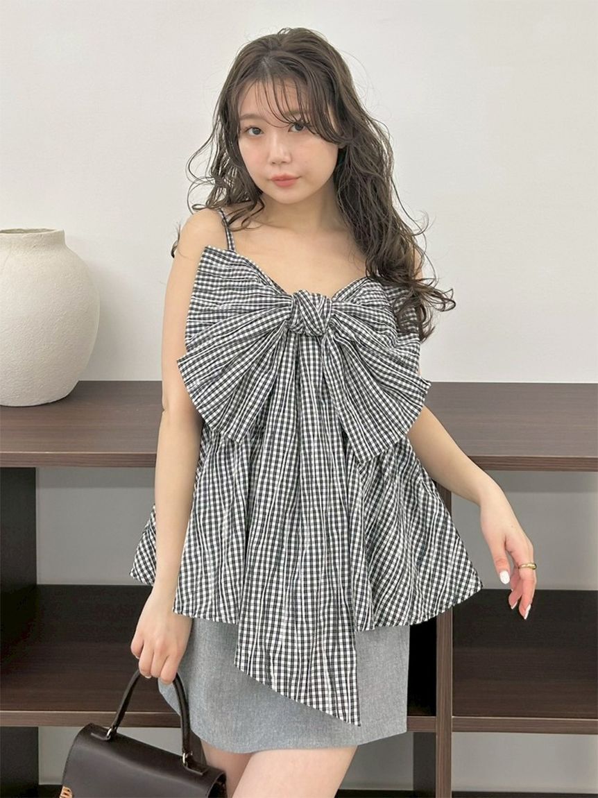 FRAY I.D「リボンペプラムキャミトップス」|キャミソール|CHECK