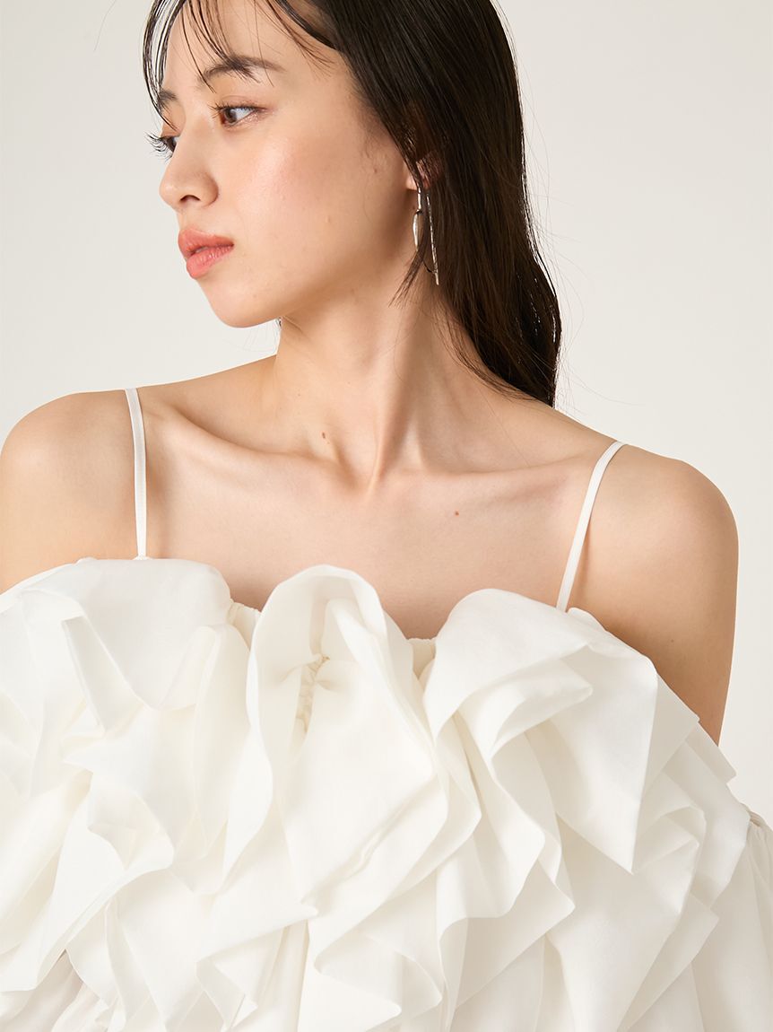 FRAY I.D「フラワーライクフリルペプラムブラウス」|シャツ・ブラウス|