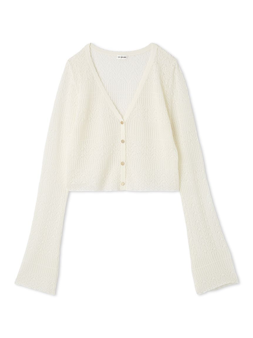 LILY BROWN「セミシアーニットカーディガン」|カーディガン|
