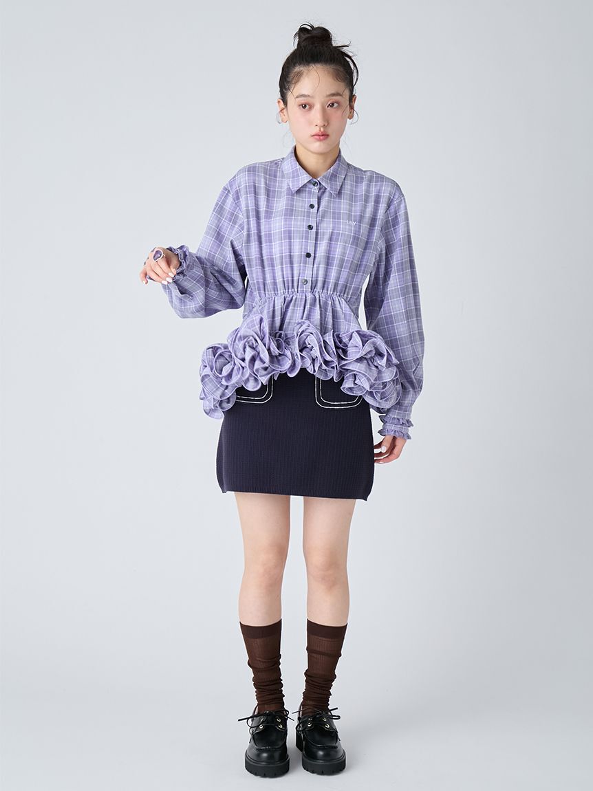 LILY BROWN「ホイップフリルヘムブラウス」|シャツ・ブラウス|