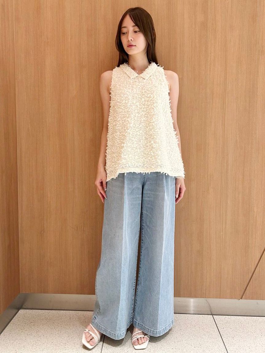 CELFORD「ツイードライクAラインブラウス」|シャツ・ブラウス|