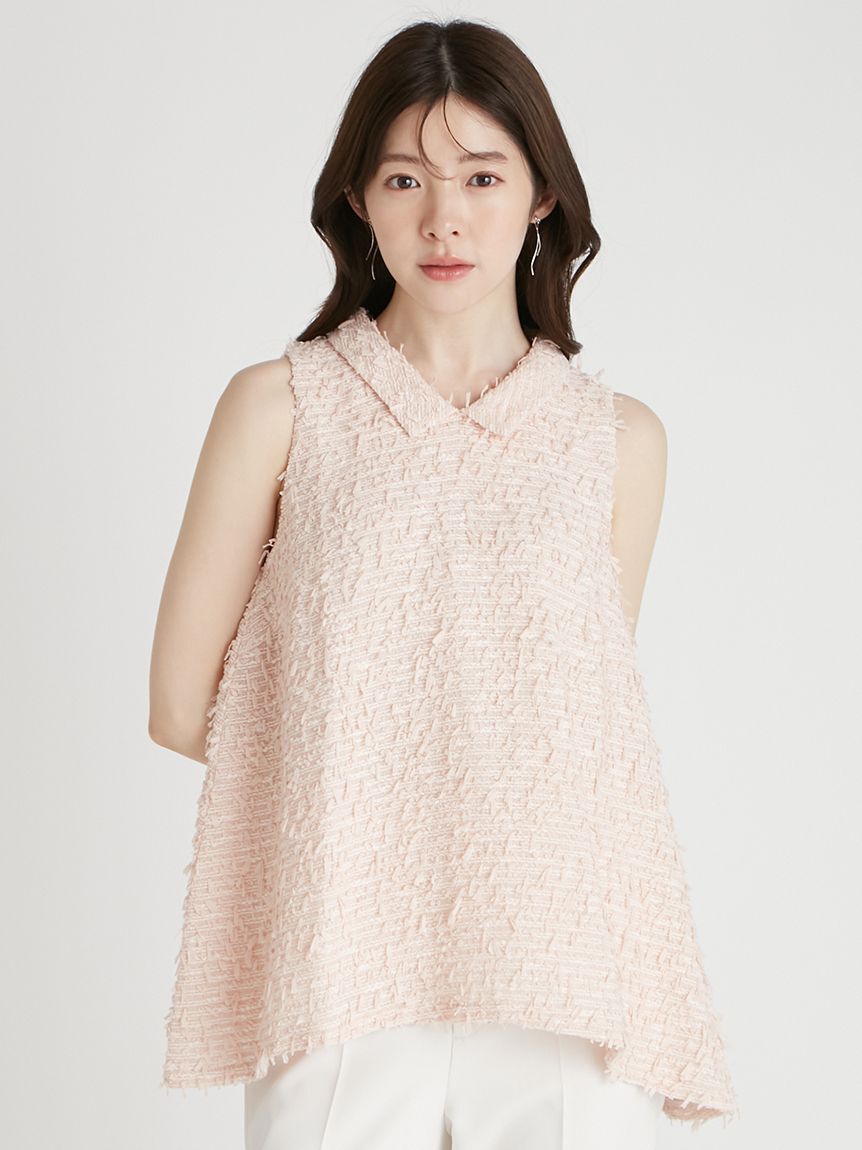 CELFORD「ツイードライクAラインブラウス」|シャツ・ブラウス|