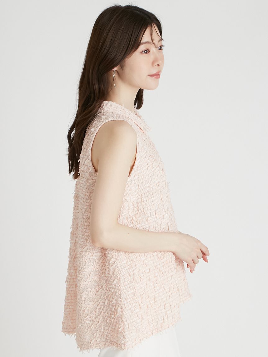 CELFORD「ツイードライクAラインブラウス」|シャツ・ブラウス|