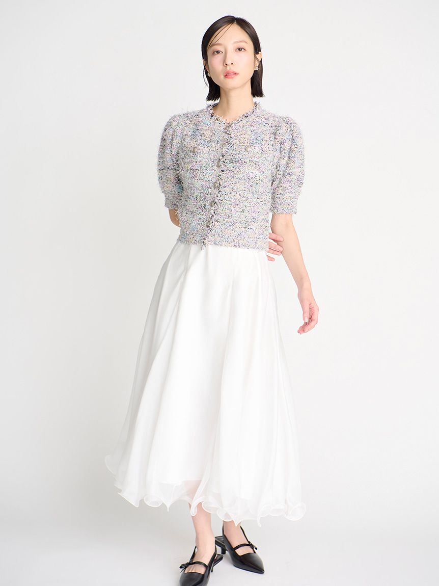 CELFORD「【UVカット】ツイードニットカーディガン」|カーディガン|