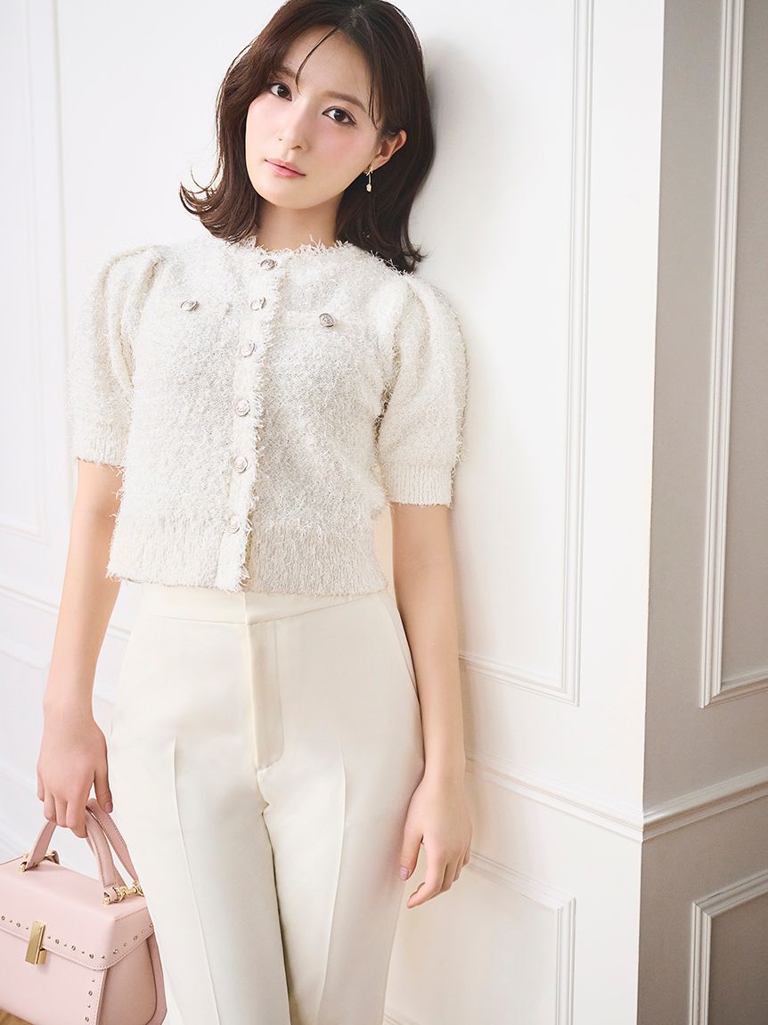 CELFORD「【UVカット】ツイードニットカーディガン」|カーディガン|