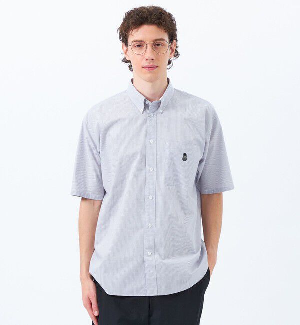 MACKINTOSH PHILOSOPHY「バッキンガムベア オーバーサイズボタンダウンシャツ モノトーンチェック」|シャツ・ブラウス|グレー