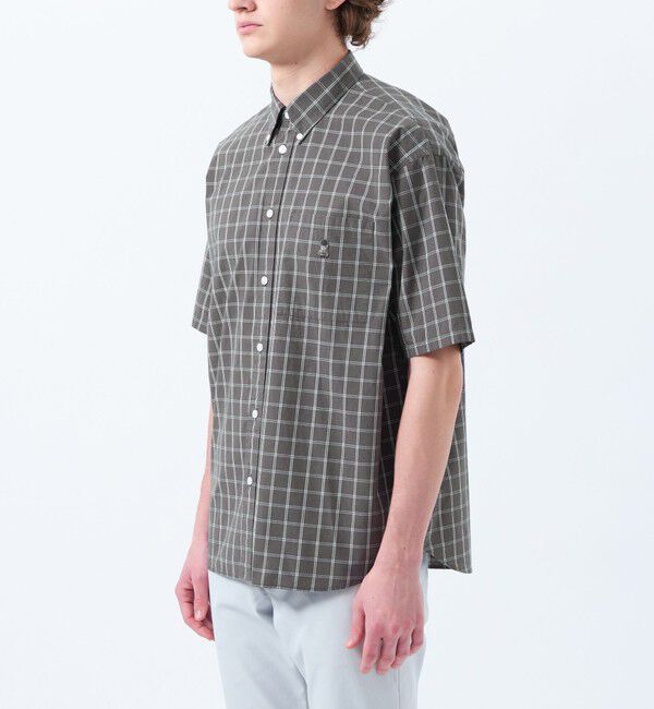 MACKINTOSH PHILOSOPHY「バッキンガムベア オーバーサイズボタンダウンシャツ モノトーンチェック」|シャツ・ブラウス|