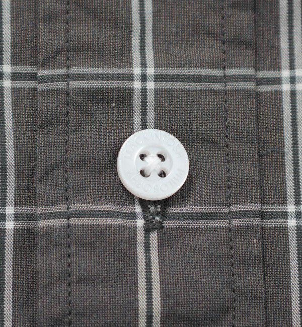 MACKINTOSH PHILOSOPHY「バッキンガムベア オーバーサイズボタンダウンシャツ モノトーンチェック」|シャツ・ブラウス|