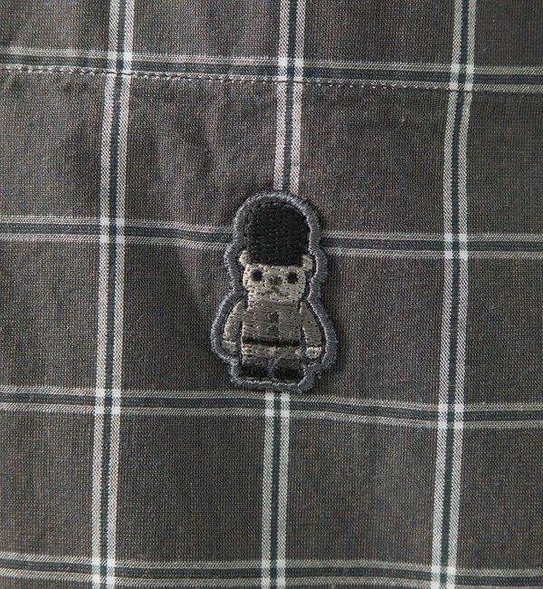 MACKINTOSH PHILOSOPHY「バッキンガムベア オーバーサイズボタンダウンシャツ モノトーンチェック」|シャツ・ブラウス|