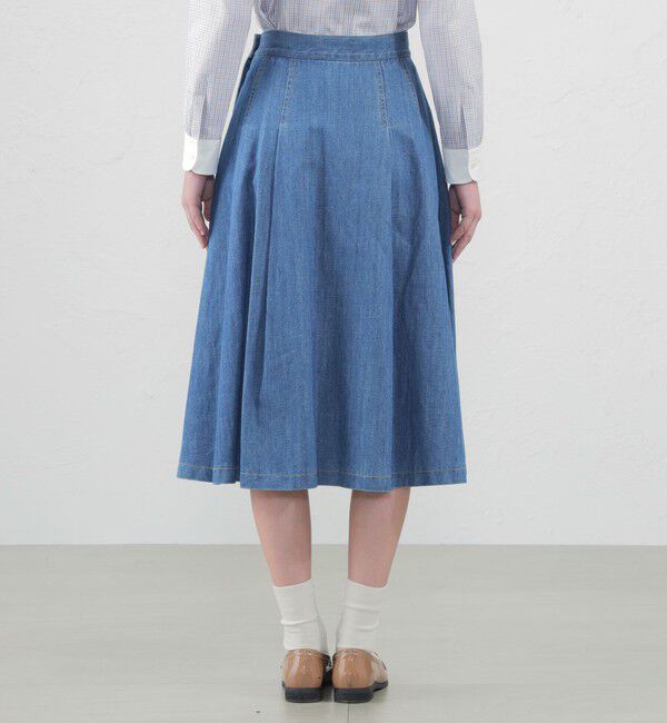 MACKINTOSH PHILOSOPHY「コットンリネンデニムタックプリーツスカート」|スカート|