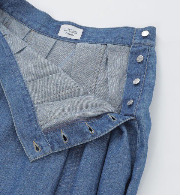 MACKINTOSH PHILOSOPHY「コットンリネンデニムタックプリーツスカート」|スカート|