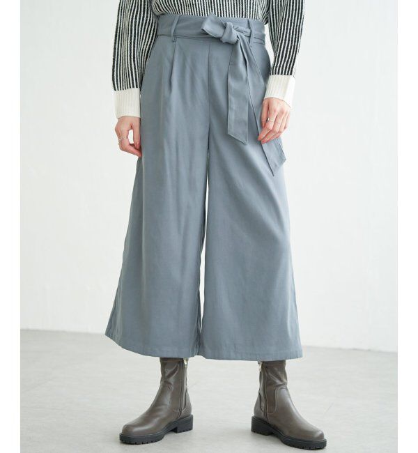 ikka「フェイクスエードワイドパンツ」|その他|