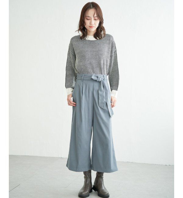 ikka「フェイクスエードワイドパンツ」|その他|