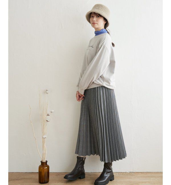 ikka「裏毛ロゴスウェット」|パーカー|