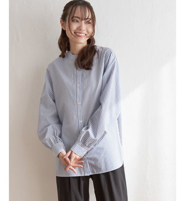 ikka「前後2WAYバンドカラーシャツ」|シャツ・ブラウス|