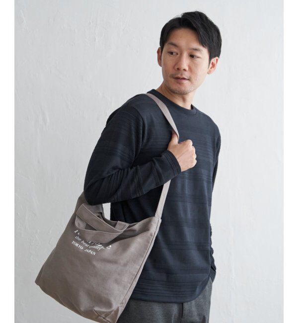 IKKA LOUNGE「ランダムリップルボーダーロンT」|Tシャツ・カットソー|