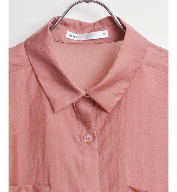 ikka「【2点セット】シア刺繍シャツタンクアンサンブル」|シャツ・ブラウス|