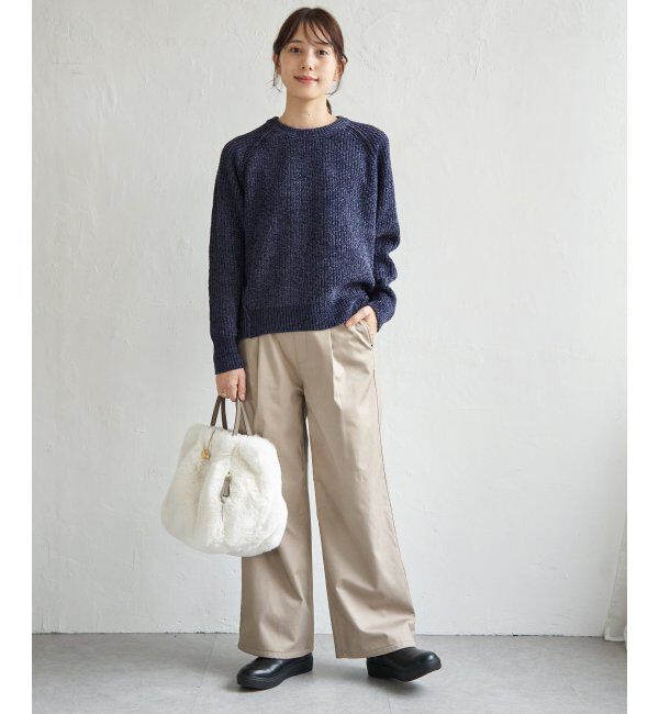 ikka「畦編みモールニットプルオーバー」|プルオーバー|