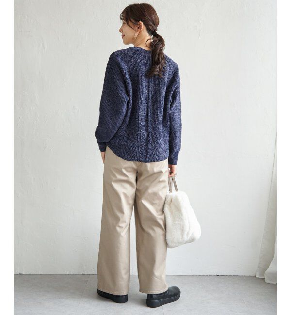 ikka「畦編みモールニットプルオーバー」|プルオーバー|