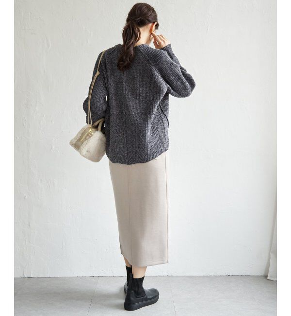 ikka「畦編みモールニットプルオーバー」|プルオーバー|