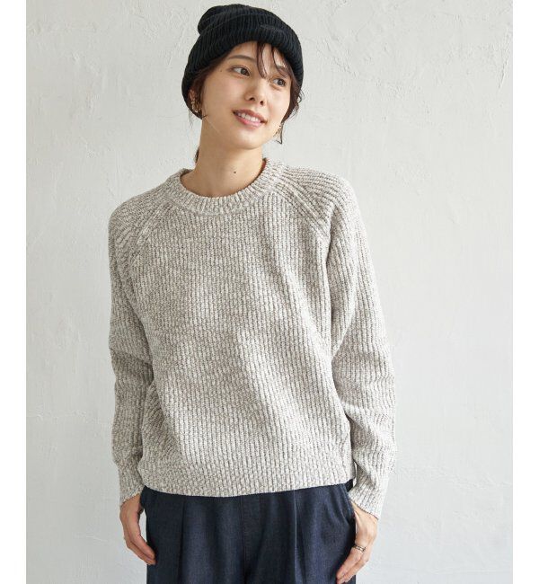 ikka「畦編みモールニットプルオーバー」|プルオーバー|