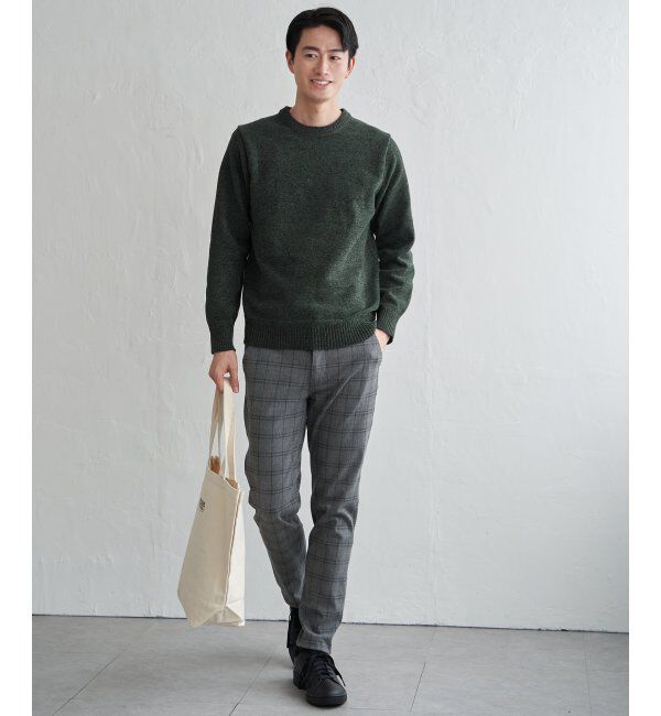 ikka「Wフェイスモールクルーニット」|プルオーバー|