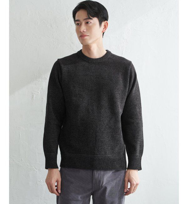 ikka「Wフェイスモールクルーニット」|プルオーバー|