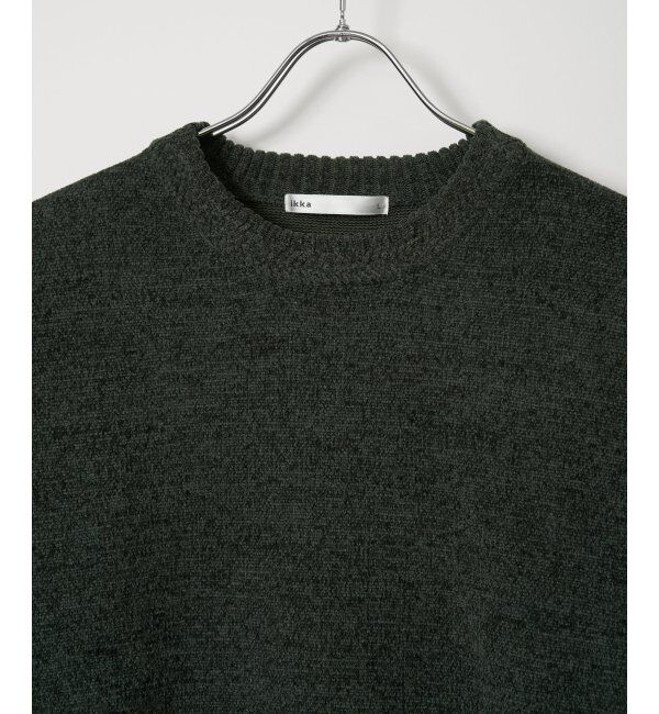 ikka「Wフェイスモールクルーニット」|プルオーバー|