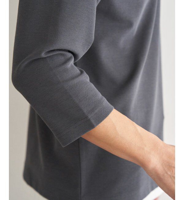 ikka「【抗菌防臭】GOKU楽冷感7分袖キーネック」|Tシャツ・カットソー|