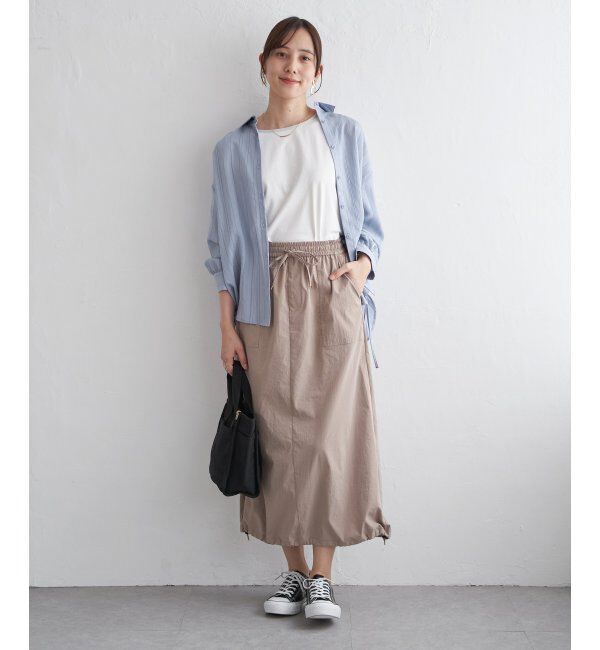 ikka「サテン／ドビーサイドリボンシャツ」|シャツ・ブラウス|