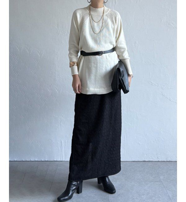 Lbc with Life「裾ラウンドニット」|カーディガン|