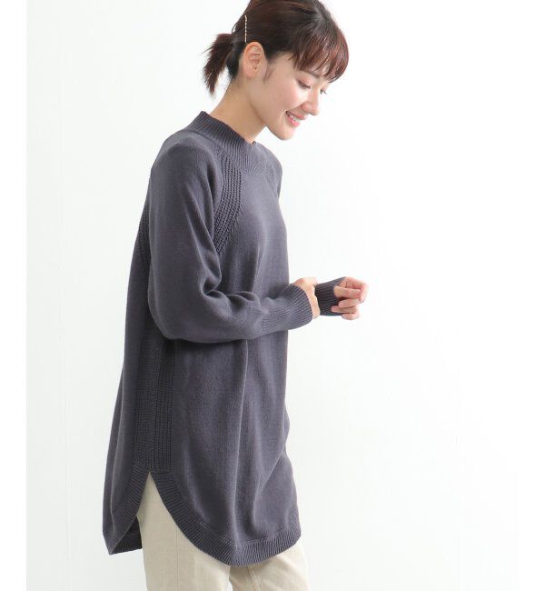 Lbc with Life「裾ラウンドニット」|カーディガン|