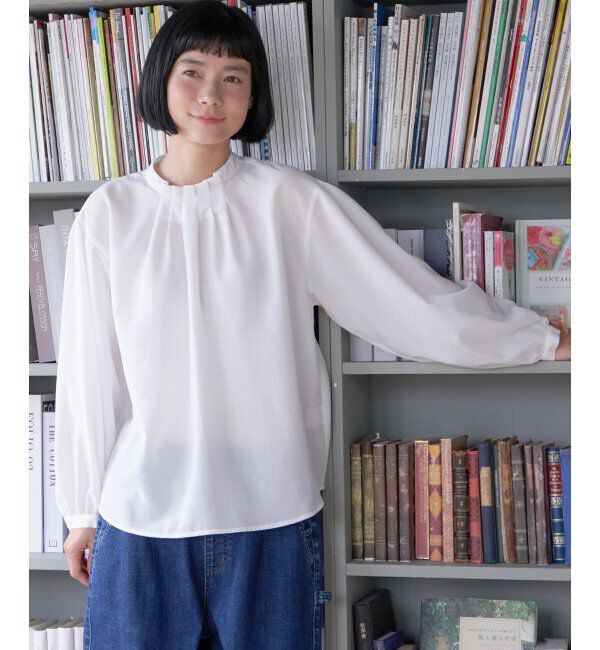 Lbc with Life「襟タックフリルブラウス」|シャツ・ブラウス|