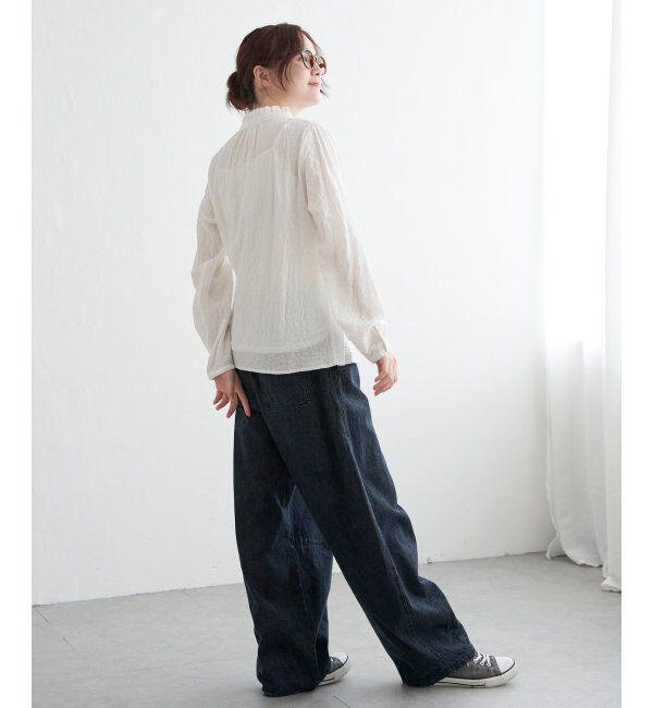 Lbc with Life「オーガニックコットン襟フリルブラウス」|シャツ・ブラウス|