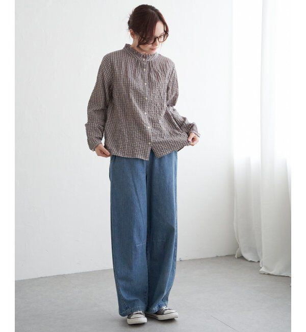 Lbc with Life「オーガニックコットン襟フリルブラウス」|シャツ・ブラウス|