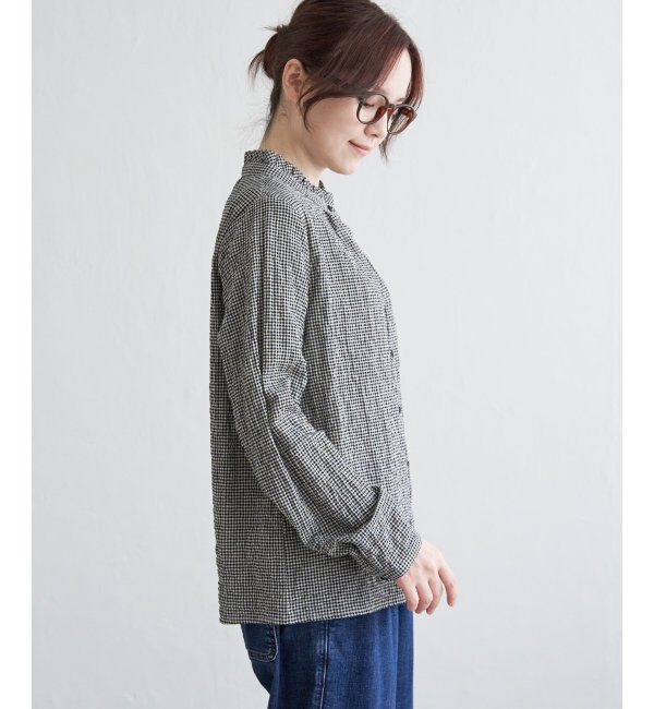 Lbc with Life「オーガニックコットン襟フリルブラウス」|シャツ・ブラウス|