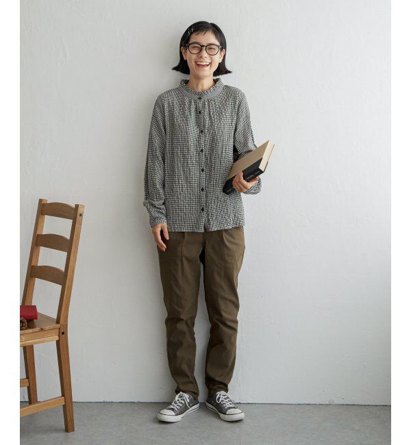 Lbc with Life「オーガニックコットン襟フリルブラウス」|シャツ・ブラウス|