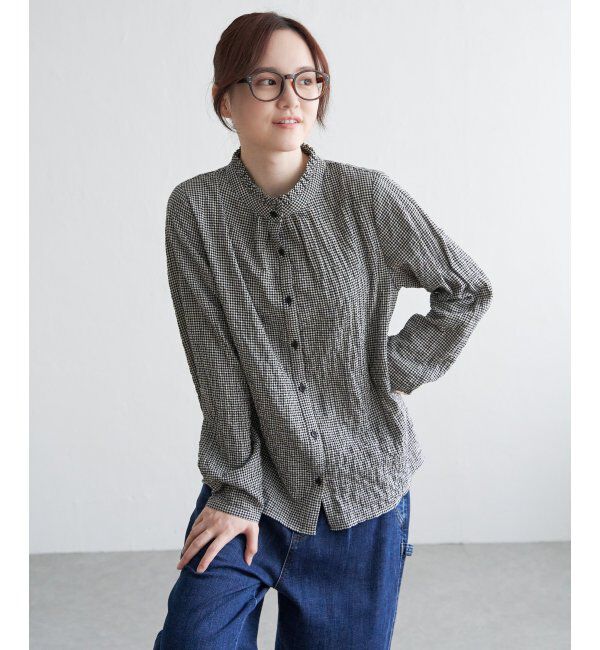 Lbc with Life「オーガニックコットン襟フリルブラウス」|シャツ・ブラウス|