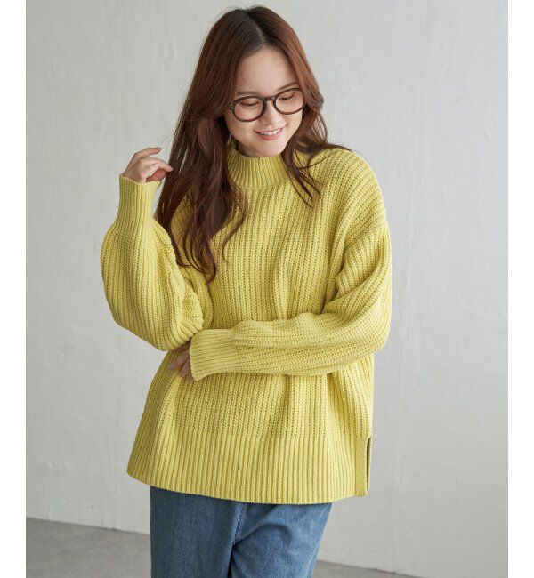 Lbc with Life「マットモール畦ニットプルオーバー」|カーディガン|