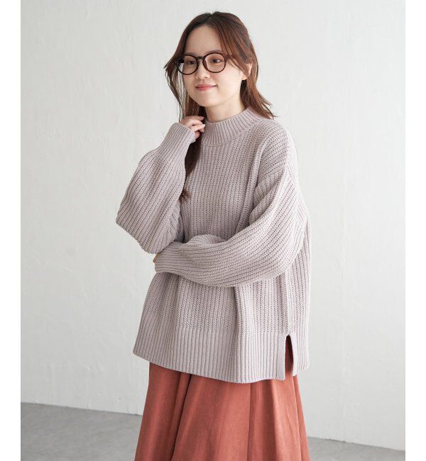 Lbc with Life「マットモール畦ニットプルオーバー」|カーディガン|