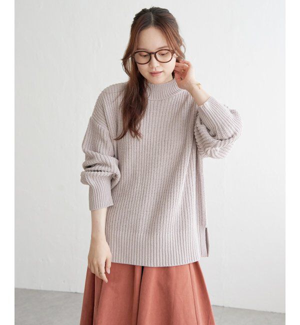 Lbc with Life「マットモール畦ニットプルオーバー」|カーディガン|